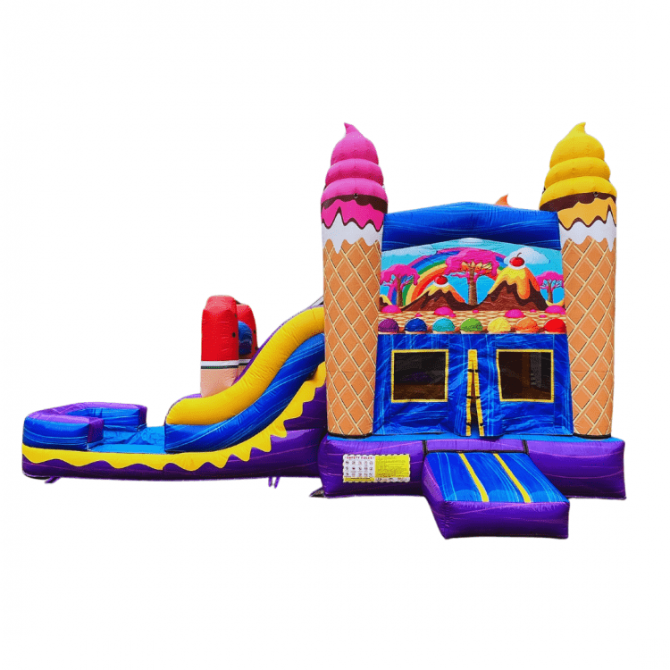 Ice Cream Party Bounce and Slide Combo ( Wet & Dry)